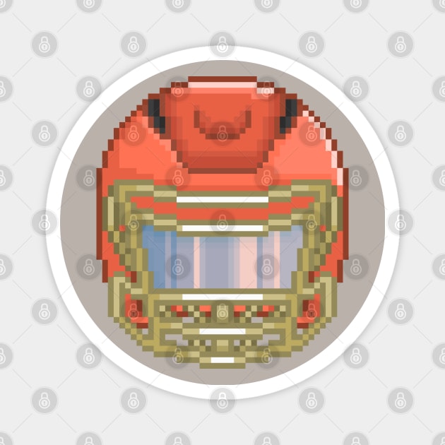 Helmet Red 2 Magnet by PixelCarvel